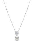 Yoko London 18kt white gold Starlight South Sea pearl and diamond necklace - Silver