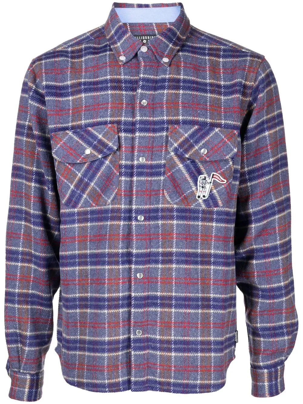 

Billionaire Boys Club camisa con motivo de cuadros y botones - Morado