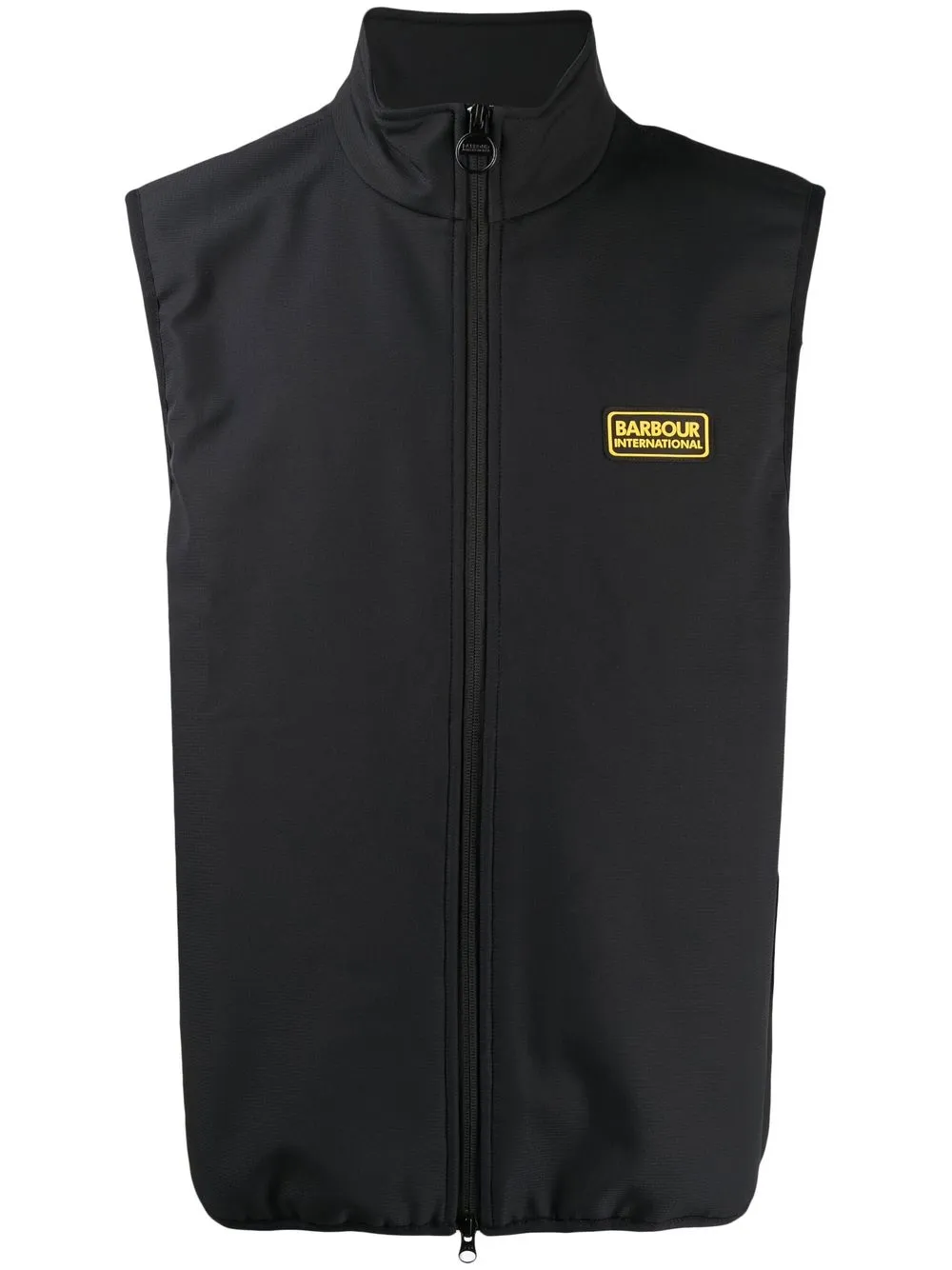 

Barbour logo-patch zip-up gilet - Black