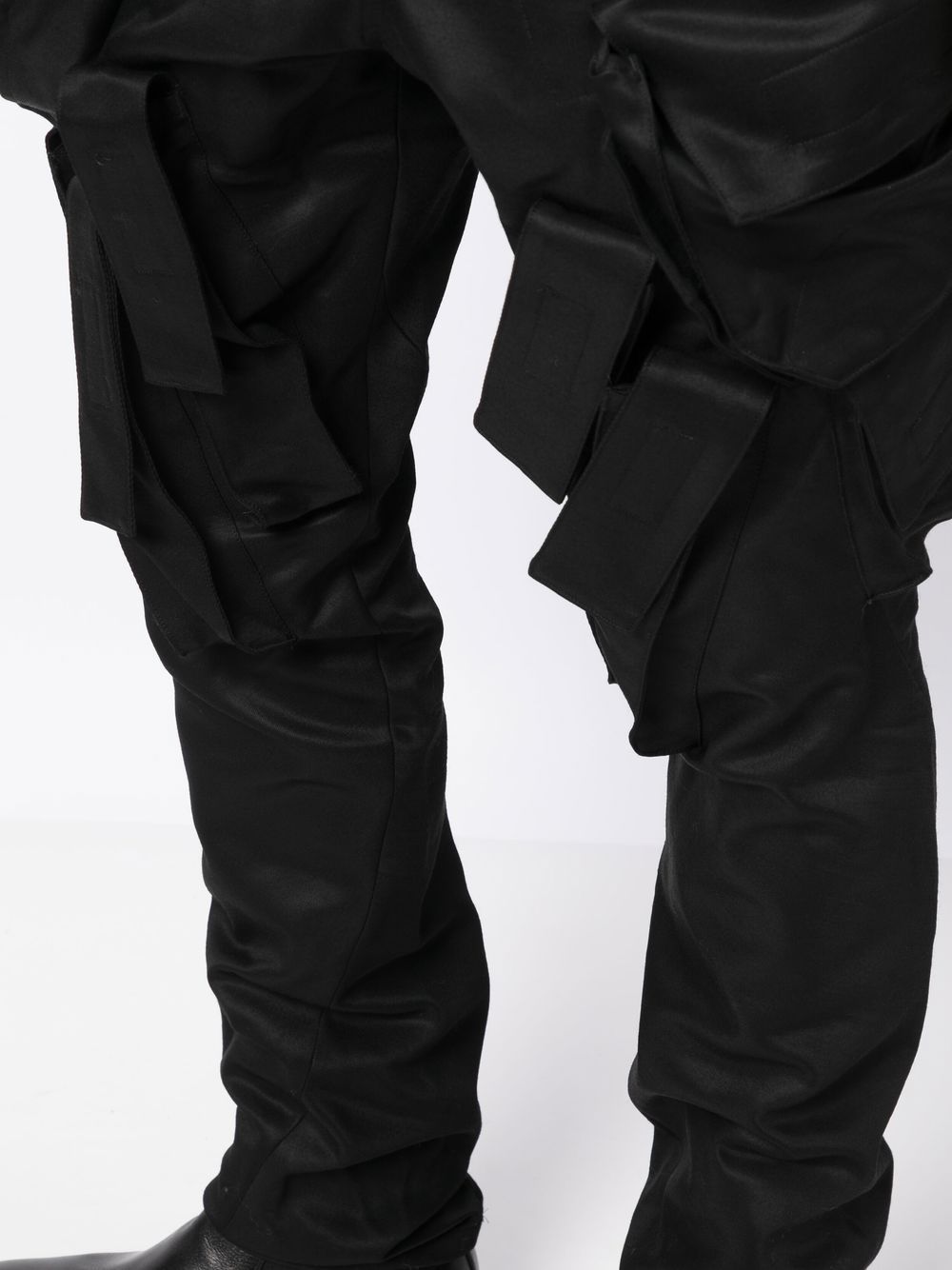 Shop Julius Multi-strap Cargo Trousers In 黑色