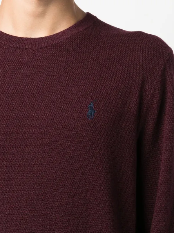 Burgundy ralph lauren hotsell jumper