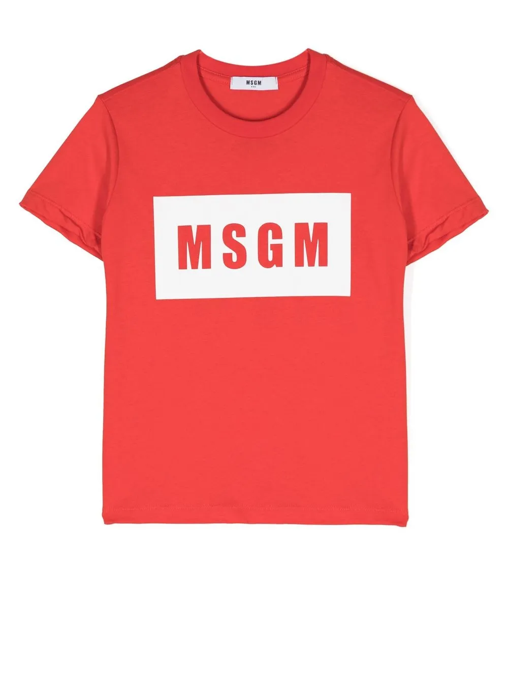 

MSGM Kids playera con logo estampado - Rojo