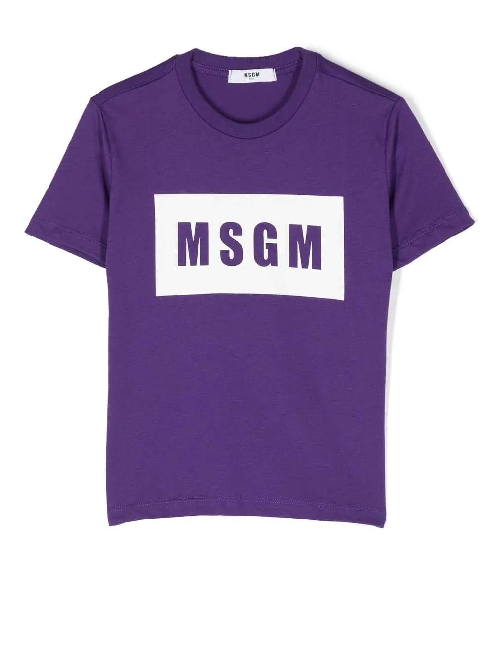 

MSGM Kids logo-print T-shirt - Morado