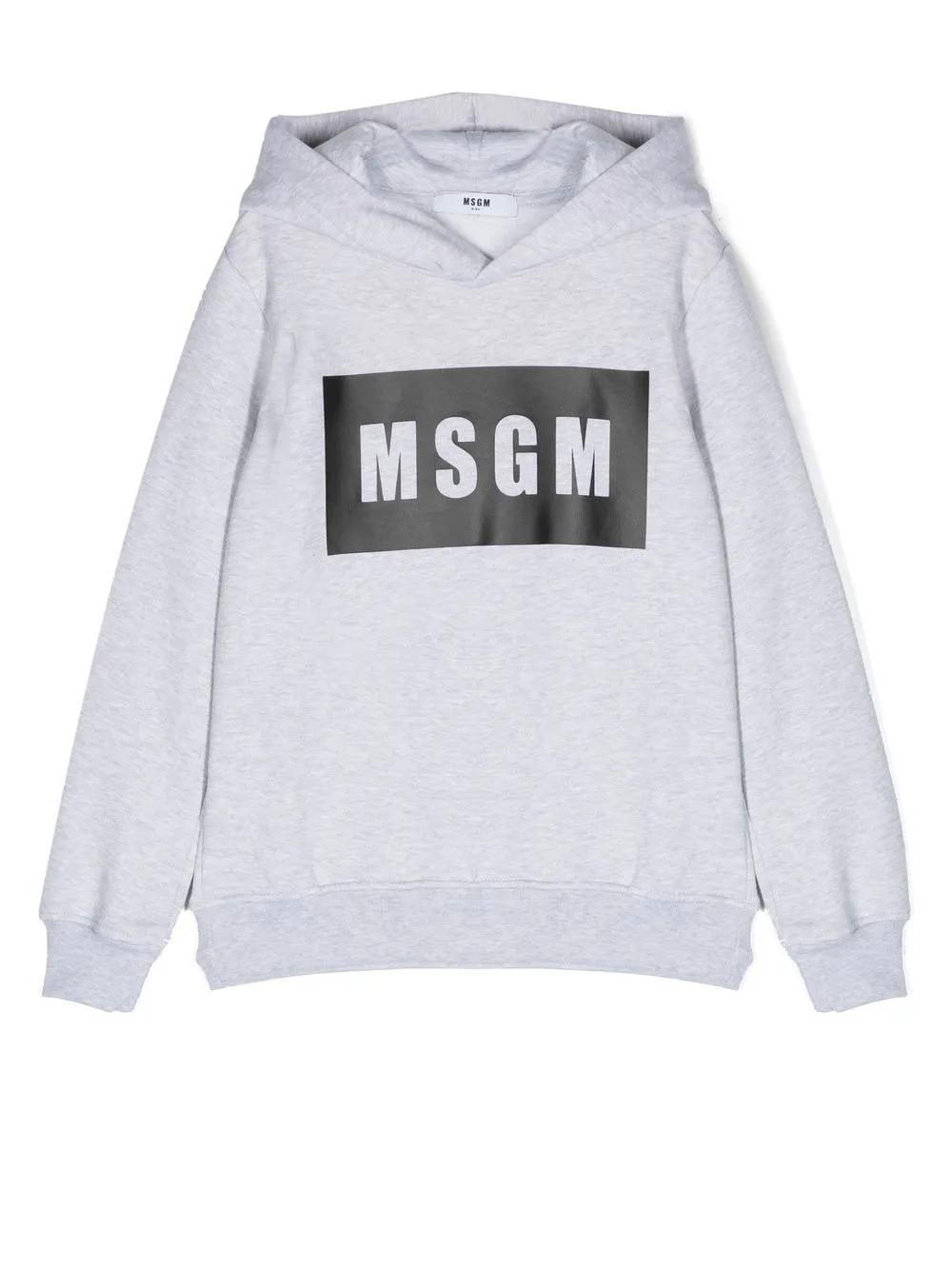 

MSGM Kids hoodie con logo estampado - Gris