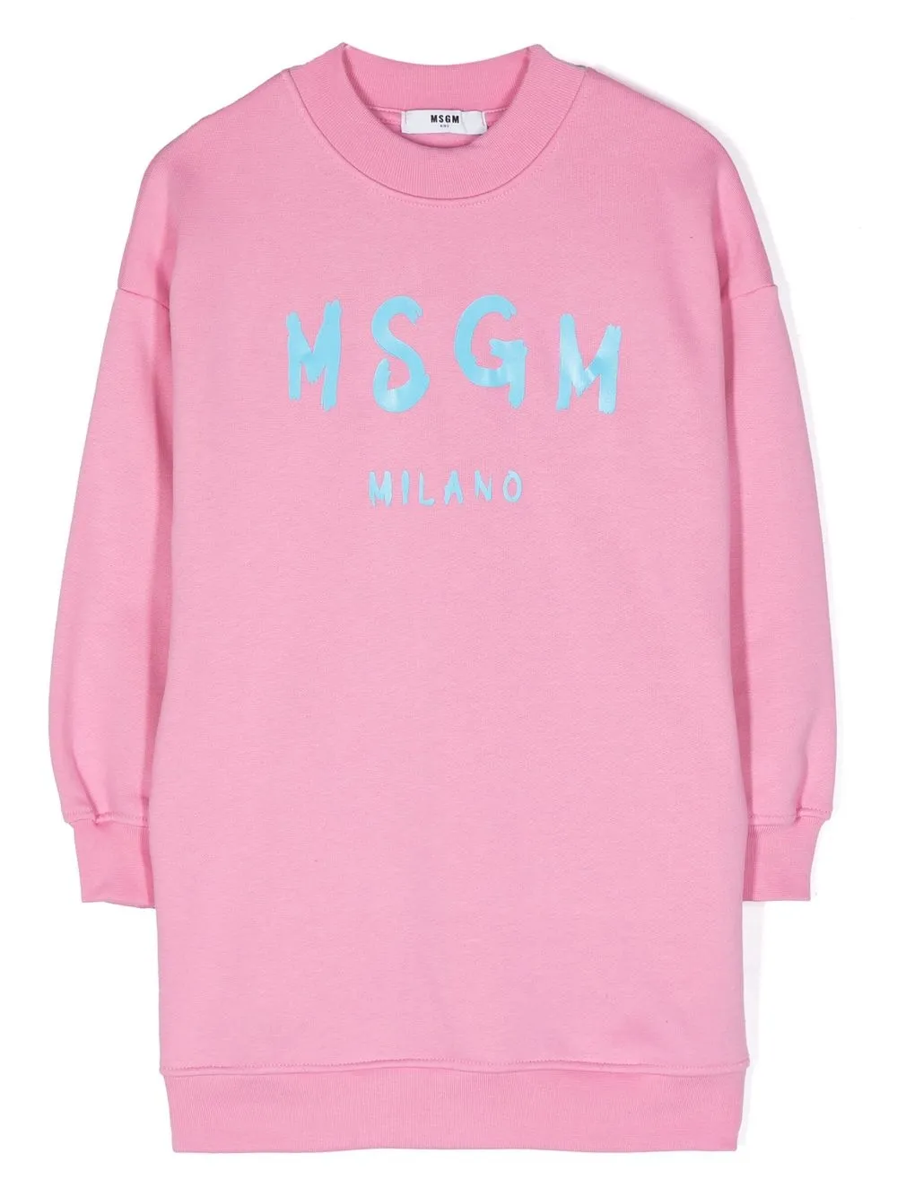 

MSGM Kids vestido tipo suéter con logo estampado - Rosado