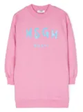 MSGM Kids logo-print jersey jumper dress - Pink