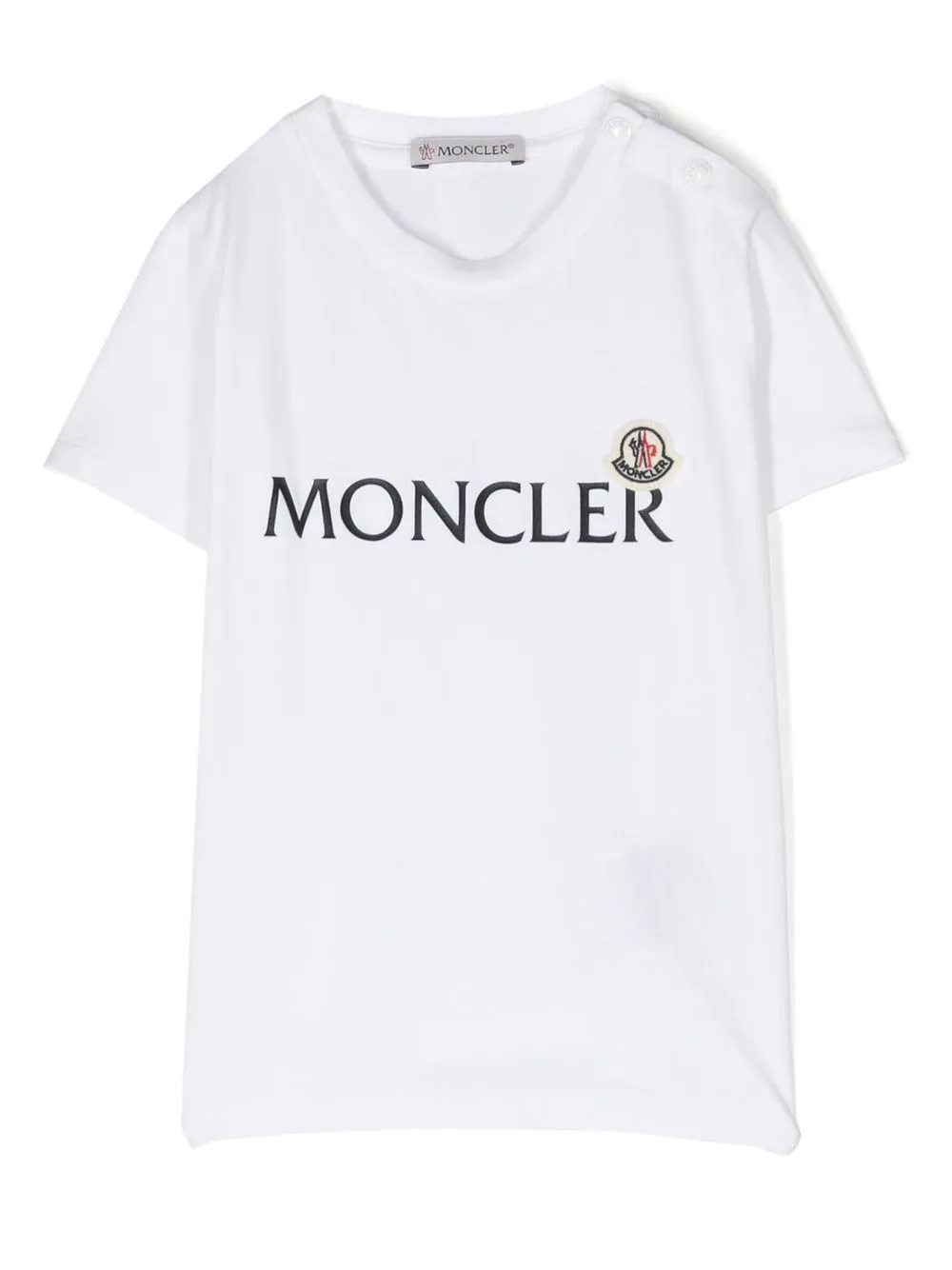 

Moncler Enfant playera manga corta con logo estampado - Blanco