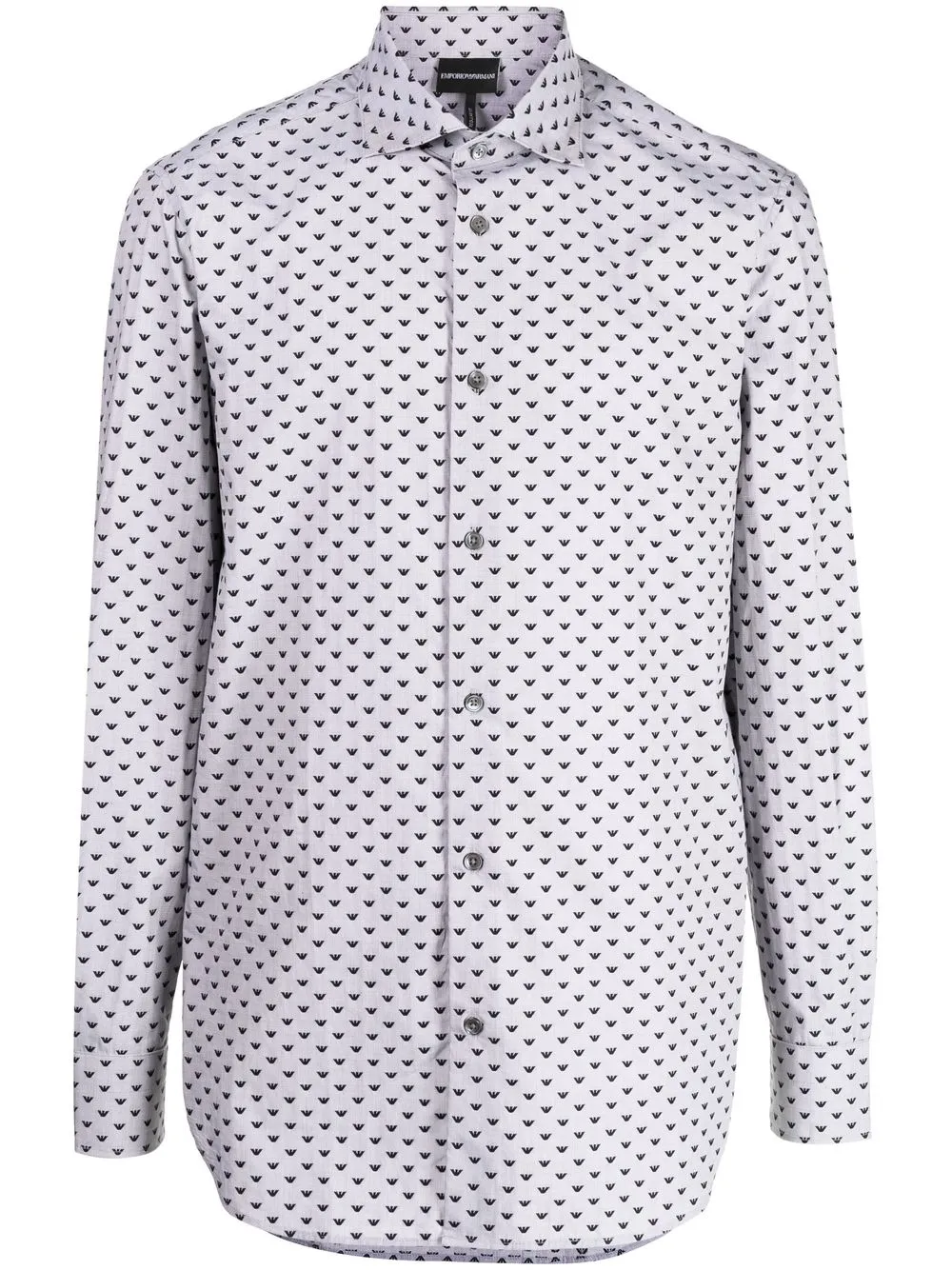 

Emporio Armani camisa con logo estampado - Gris