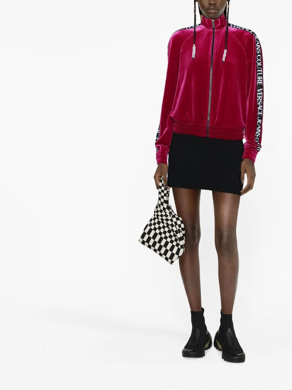 Versace Jeans Couture Sweater met logoband - Roze