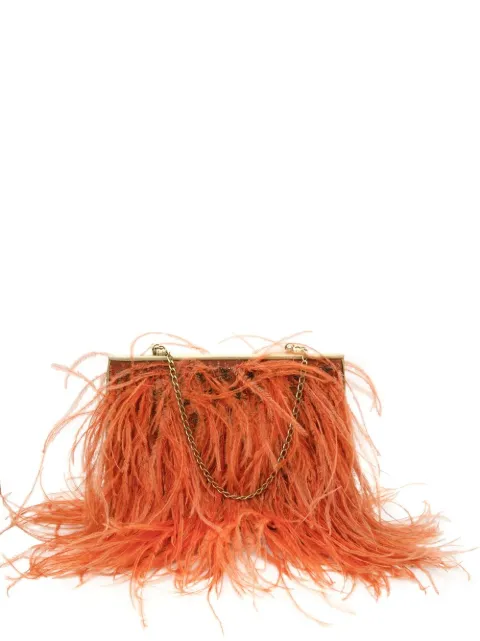 CHANEL Pre-Owned feather embellished chain handbag