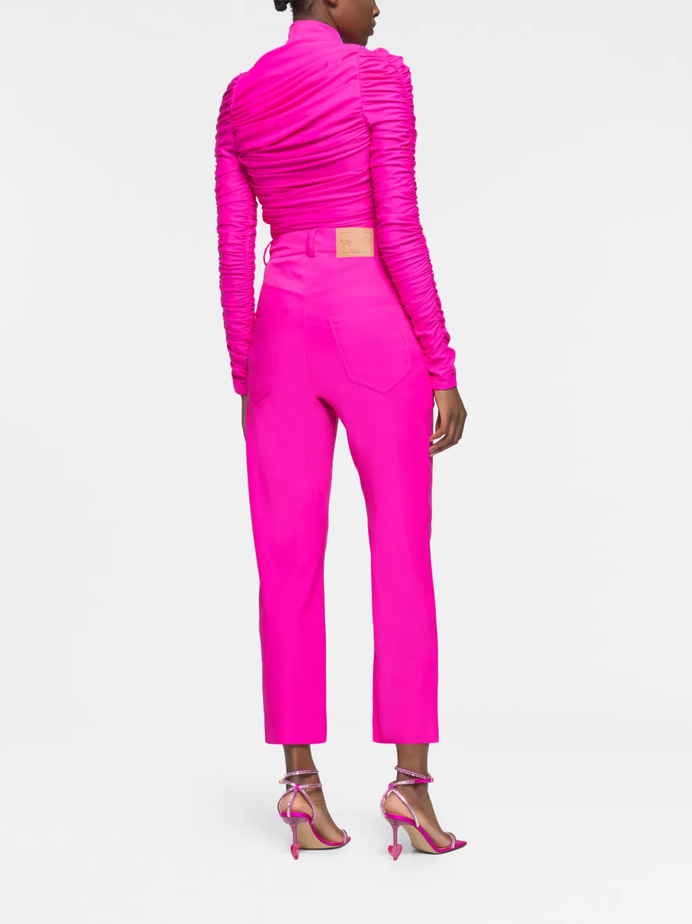 Shop Az Factory X Ester Manas Straight-leg Trousers In Pink