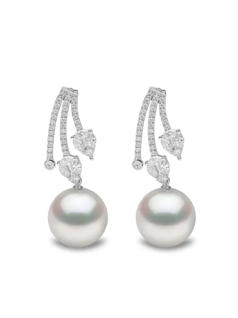 Yoko London 18kt white gold Starlight South Sea pearl and diamond earrings