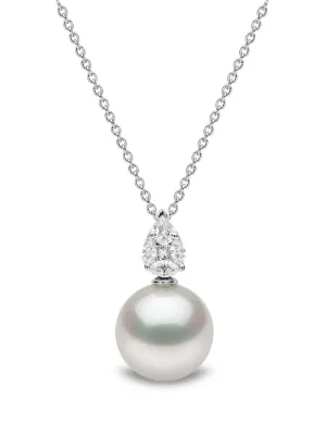 White gold pearl on sale necklace