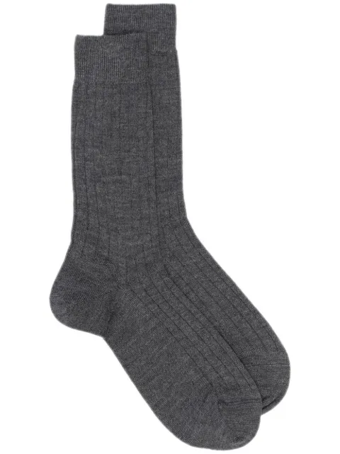 Sunspel logo-print ribbed socks