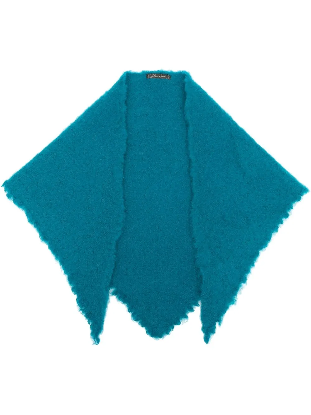 

Faliero Sarti frayed knitted shawl - Blue