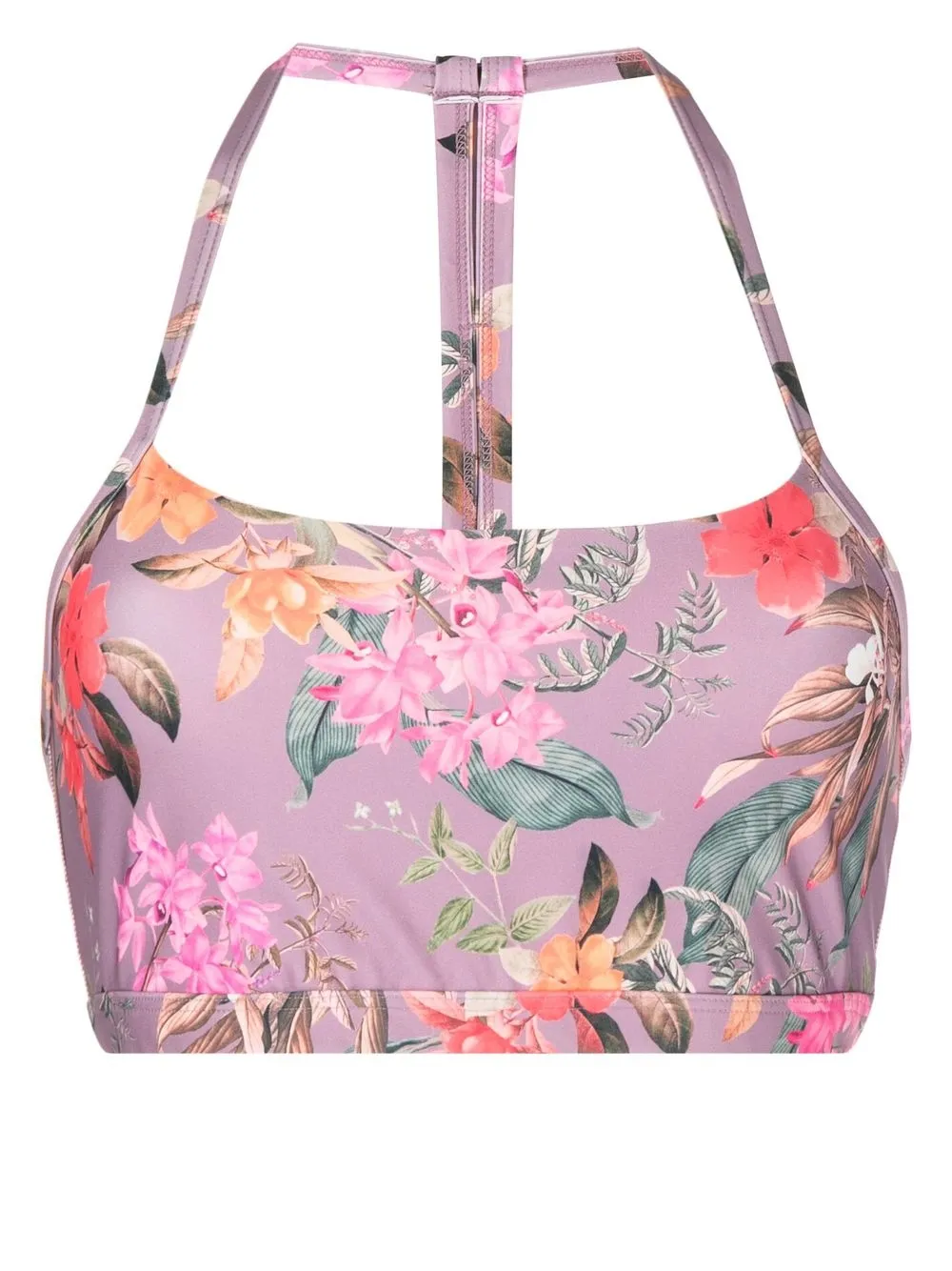 Beyond Yoga Bralette a fiori con scollo all'americana - Multicolore