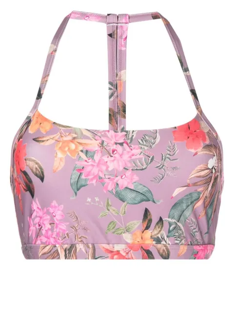 Beyond Yoga floral-print halterneck bralette