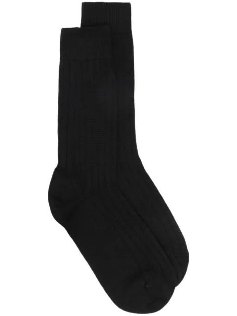 Sunspel logo-print ribbed socks