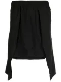 Julius skirt-layered trousers - Black