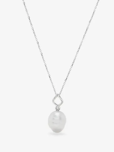 Maria Black Twister rhodium plating necklace
