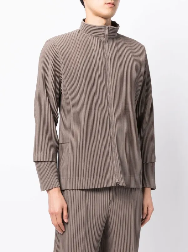 Homme Plissé Issey Miyake Pleated zip-up Jacket - Farfetch