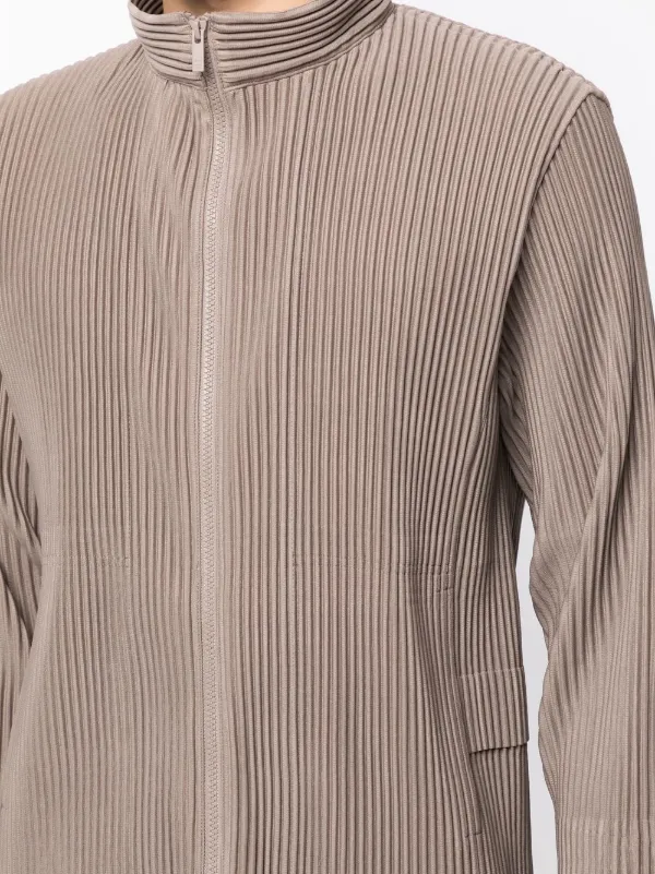 Homme Plissé Issey Miyake Pleated zip-up Jacket - Farfetch