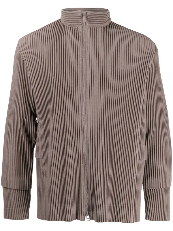 Homme Plissé Issey Miyake Pleated zip up Jacket   Farfetch