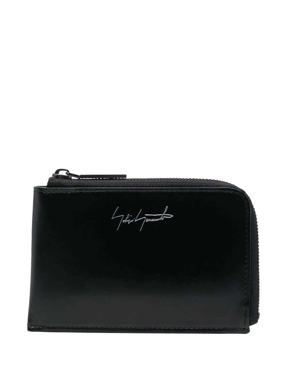 

Yohji Yamamoto cartera con logo estampado - Negro