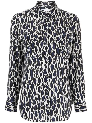 equipment leopard print blouse