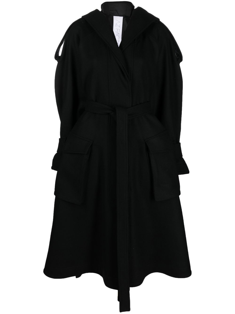 

Thebe Magugu button down trench coat - Black