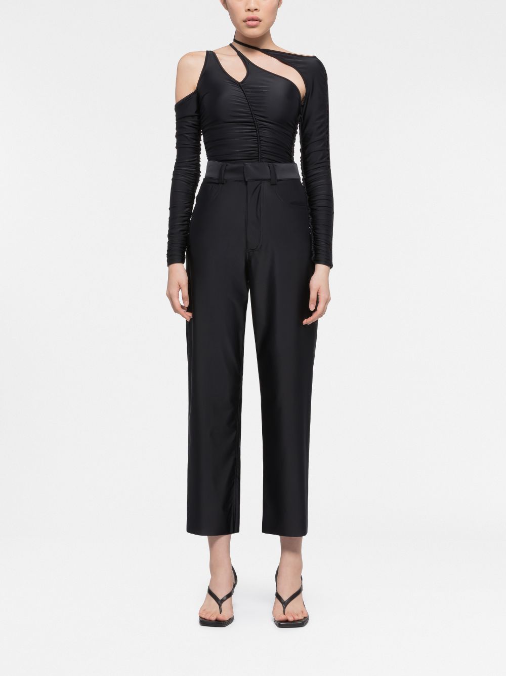 Shop Az Factory X Ester Manas Straight-leg Trousers In Black