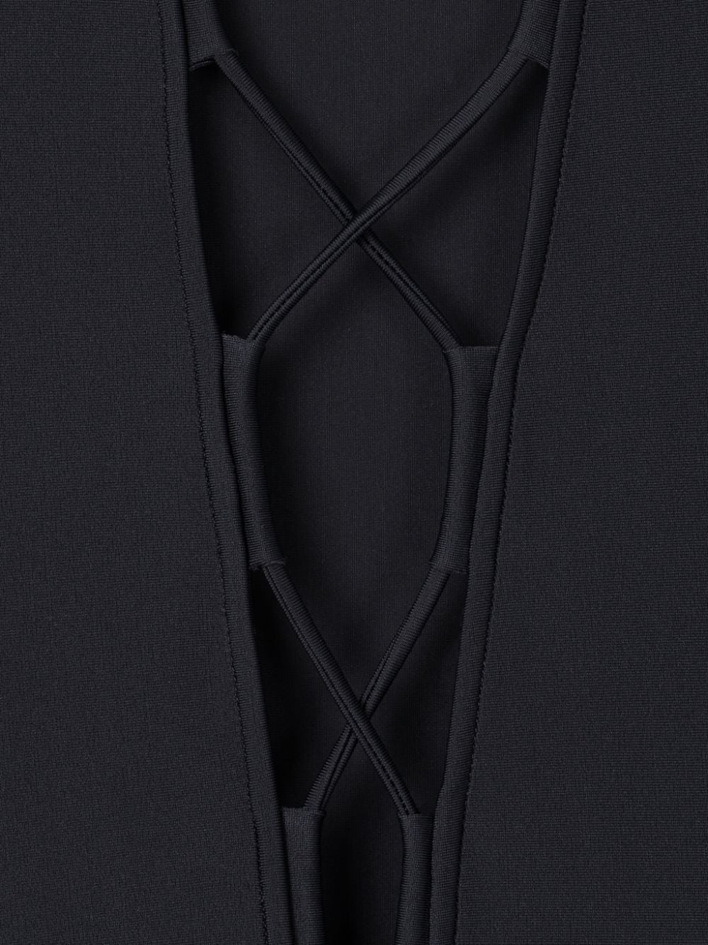Shop Az Factory X Ester Manas Lace-up Pleated Mini Dress In Black