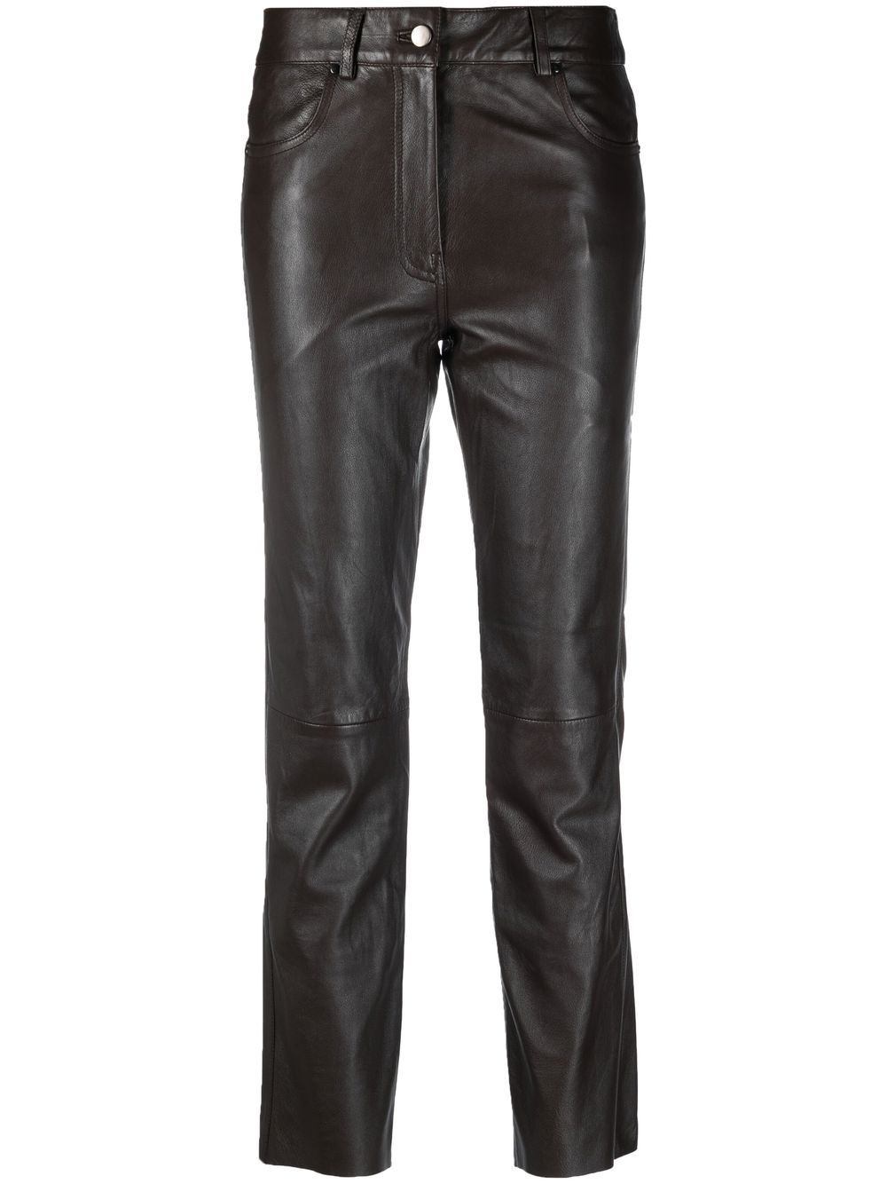 Tela slim-fit Leather Trousers - Farfetch