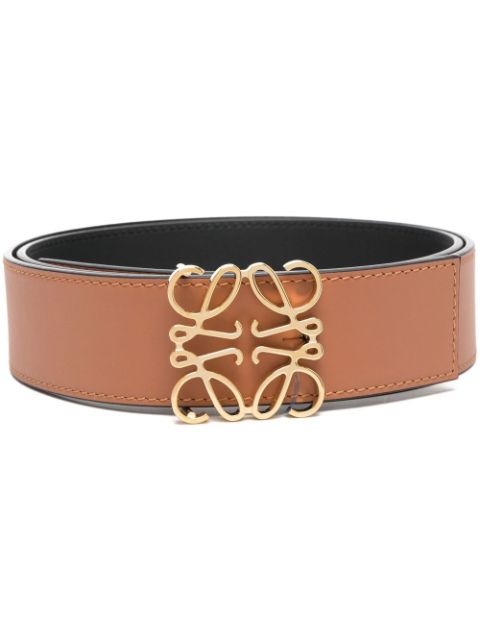 LOEWE Anagram-buckle leather belt Men