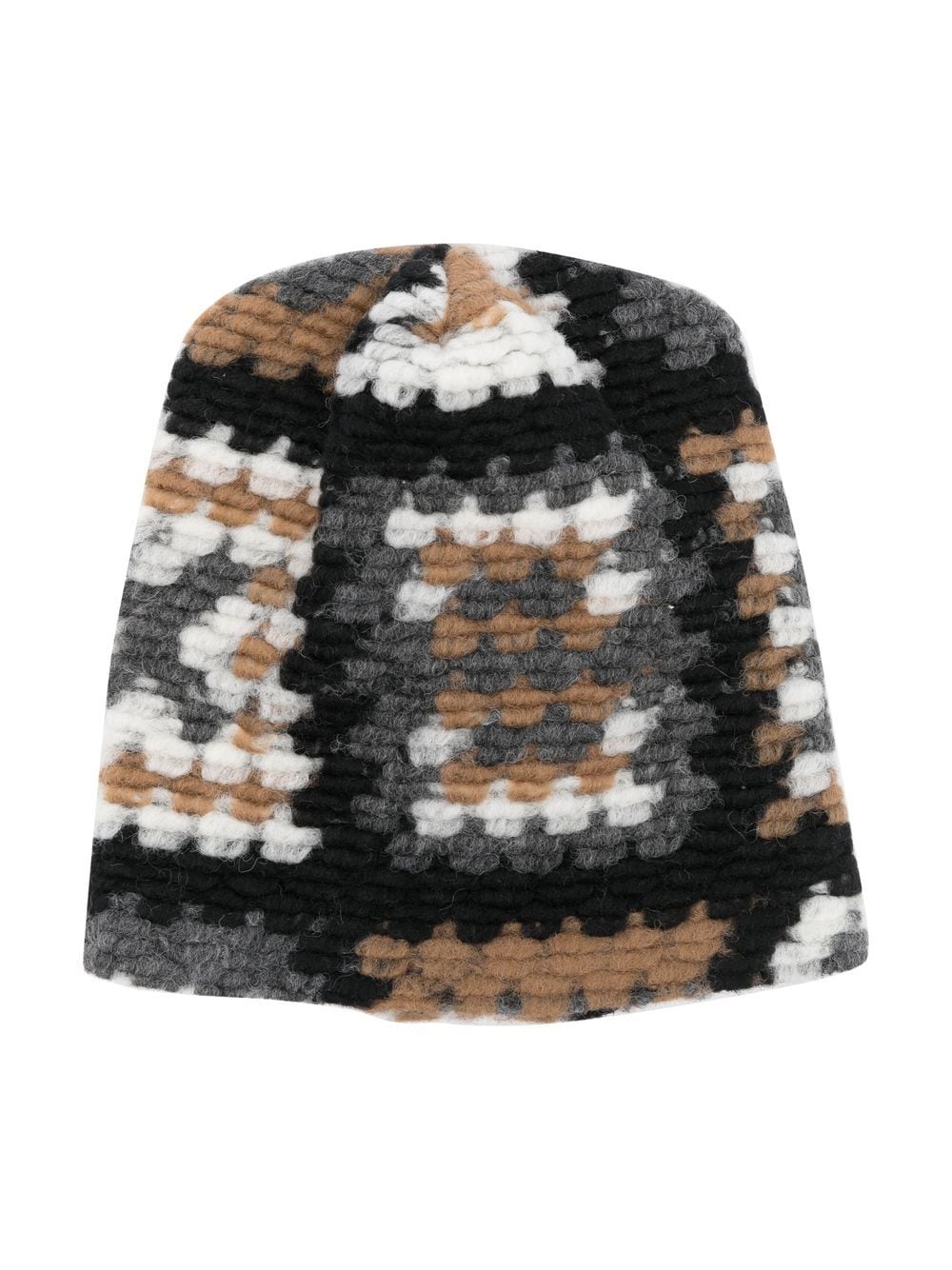Douuod Kids crochet-knit wool-blend beanie - Black