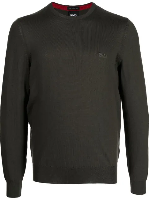 BOSS Fein gestrickter Pullover mit Logo