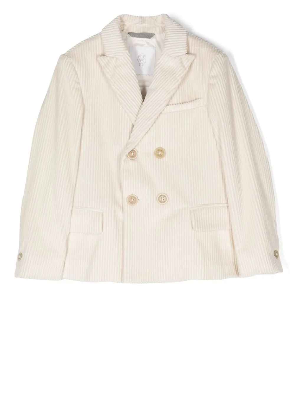 

Eleventy Kids corduroy double-breasted blazer - Neutrals