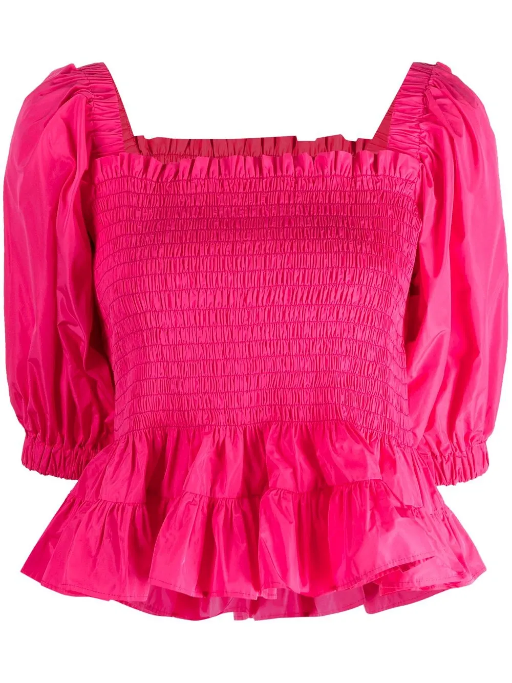 

Molly Goddard shirred taffeta top - Pink