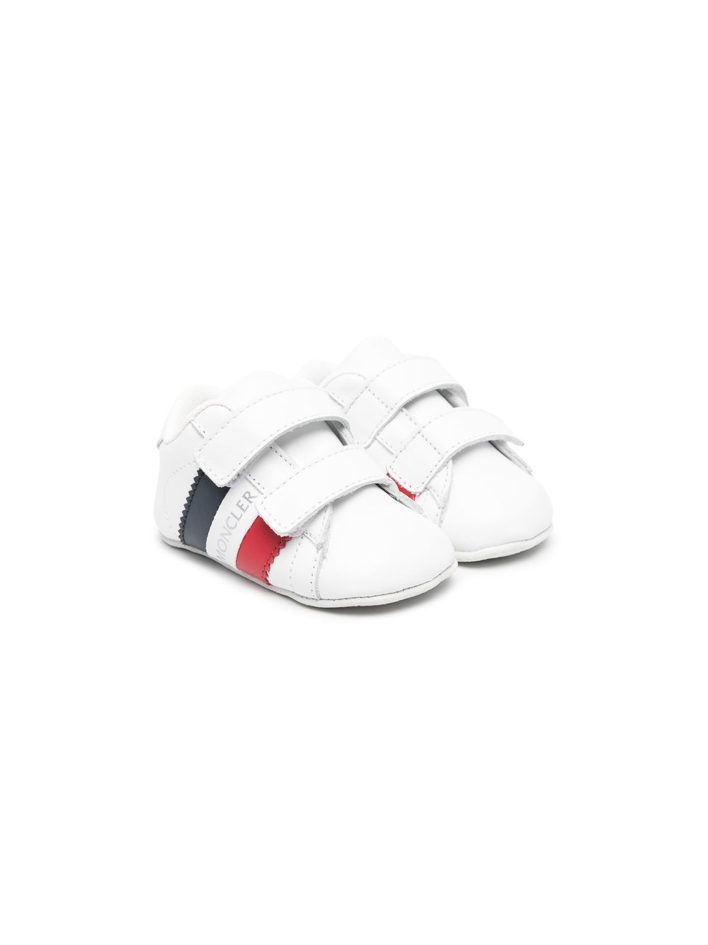 

Moncler Enfant zapatos primeros pasos con cierre autoadherente - Blanco