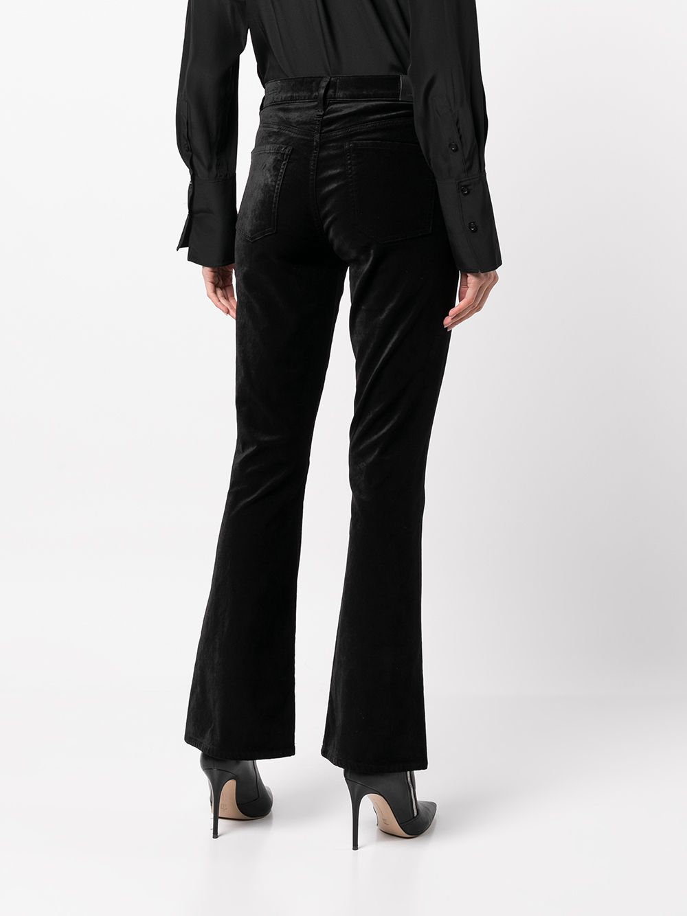 Shop Citizens Of Humanity Lilah Flared Bootcut Trousers In Black