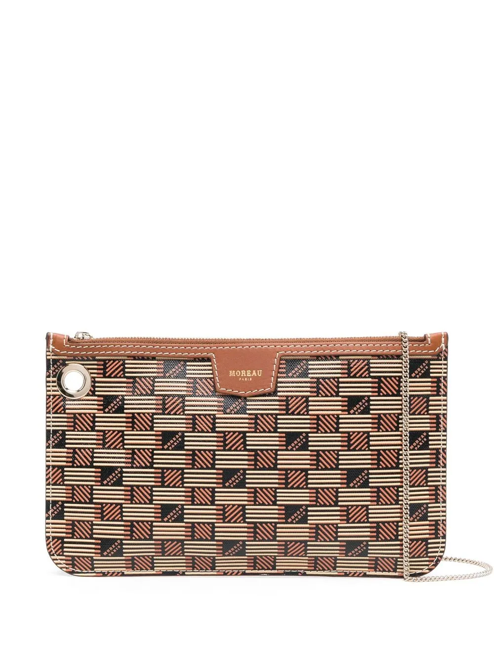 

Moreau leather clutch bag - Brown