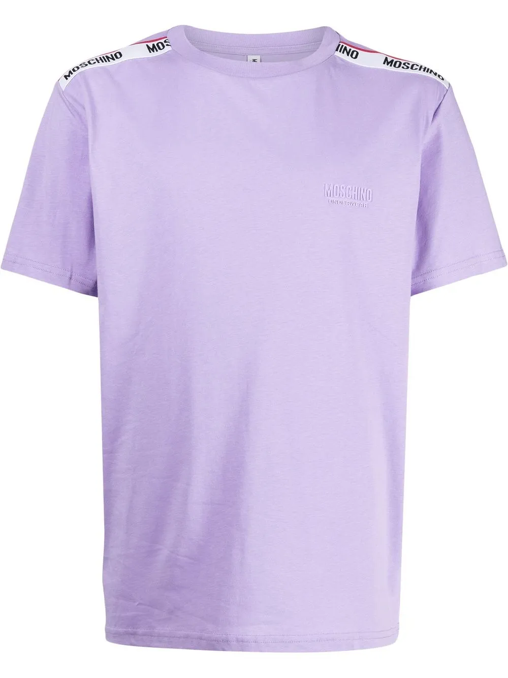 

Moschino logo-tape crew-neck T-shirt - Purple