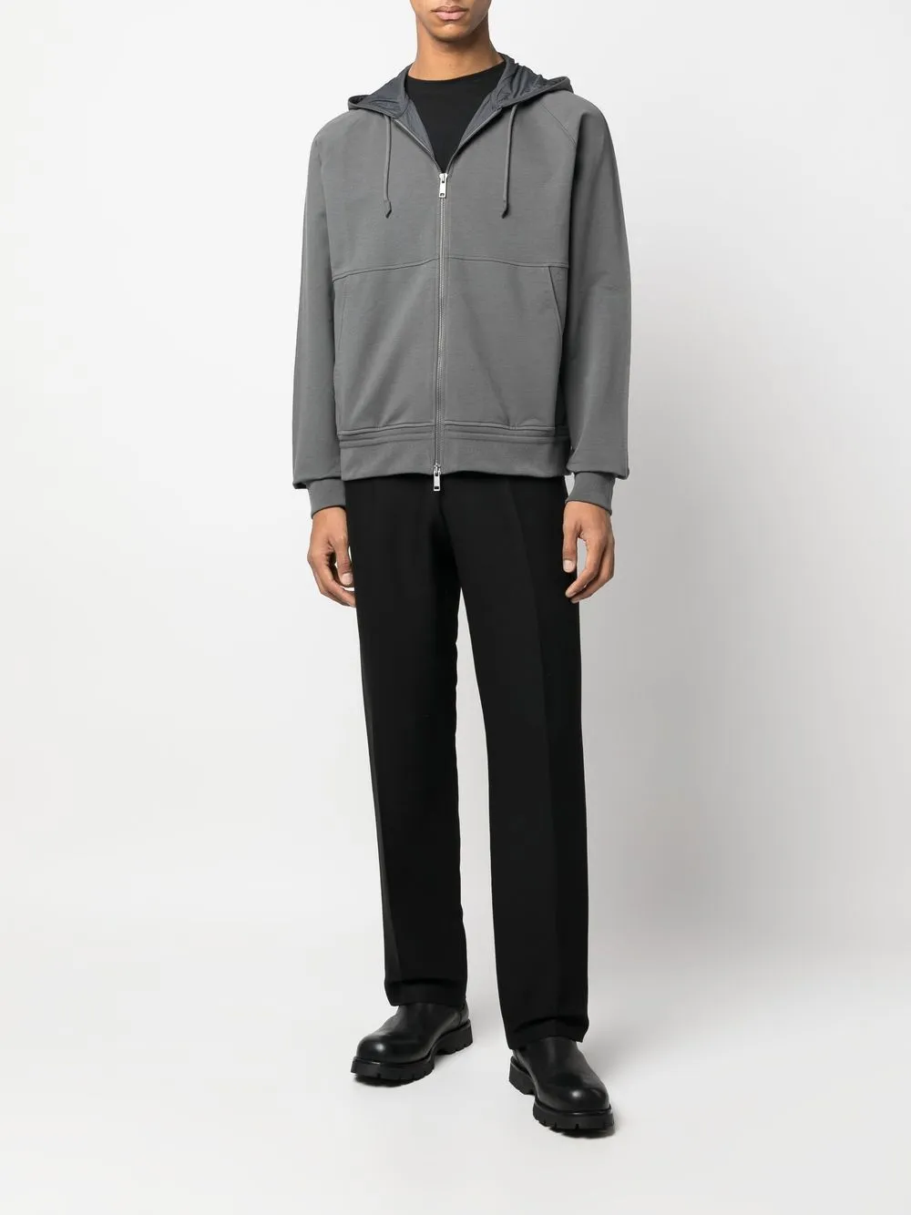 Zegna Hoodie met rits - Grijs