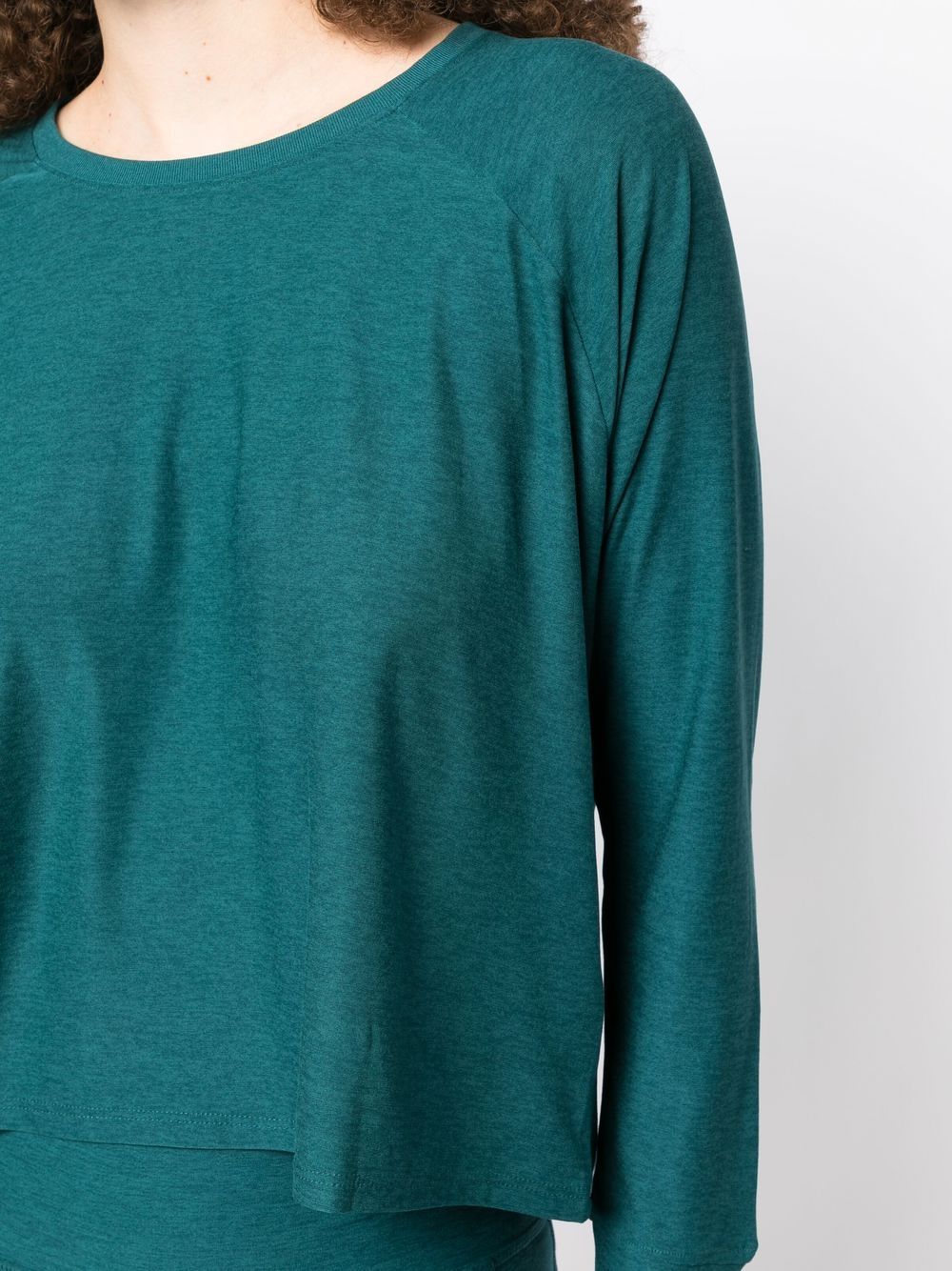 Shop Beyond Yoga Day Dreamer Ribbed-knit Pullover In Green