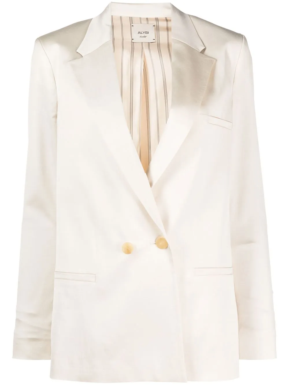 

Alysi double-breasted button blazer - Neutrals