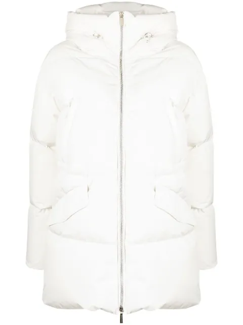 Moorer hooded quilted padded coat