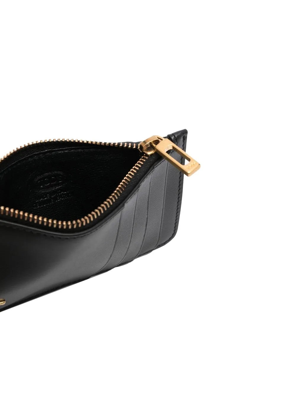  Tod's Logo Plaque Leather Wallet - Black 