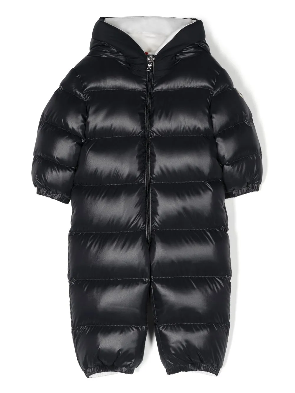 

Moncler Enfant traje para nieve capitonado con parche del logo - Azul