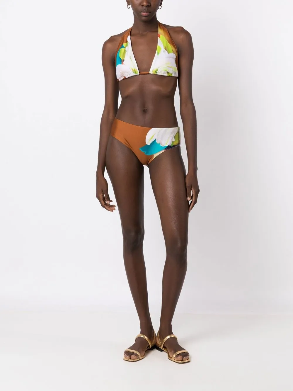 Lenny Niemeyer Bikinitop met halternek - Bruin