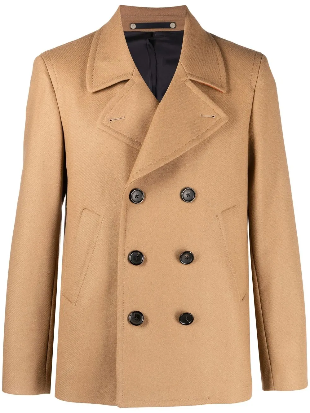 

PS Paul Smith double-breasted fastening peacoat - Brown